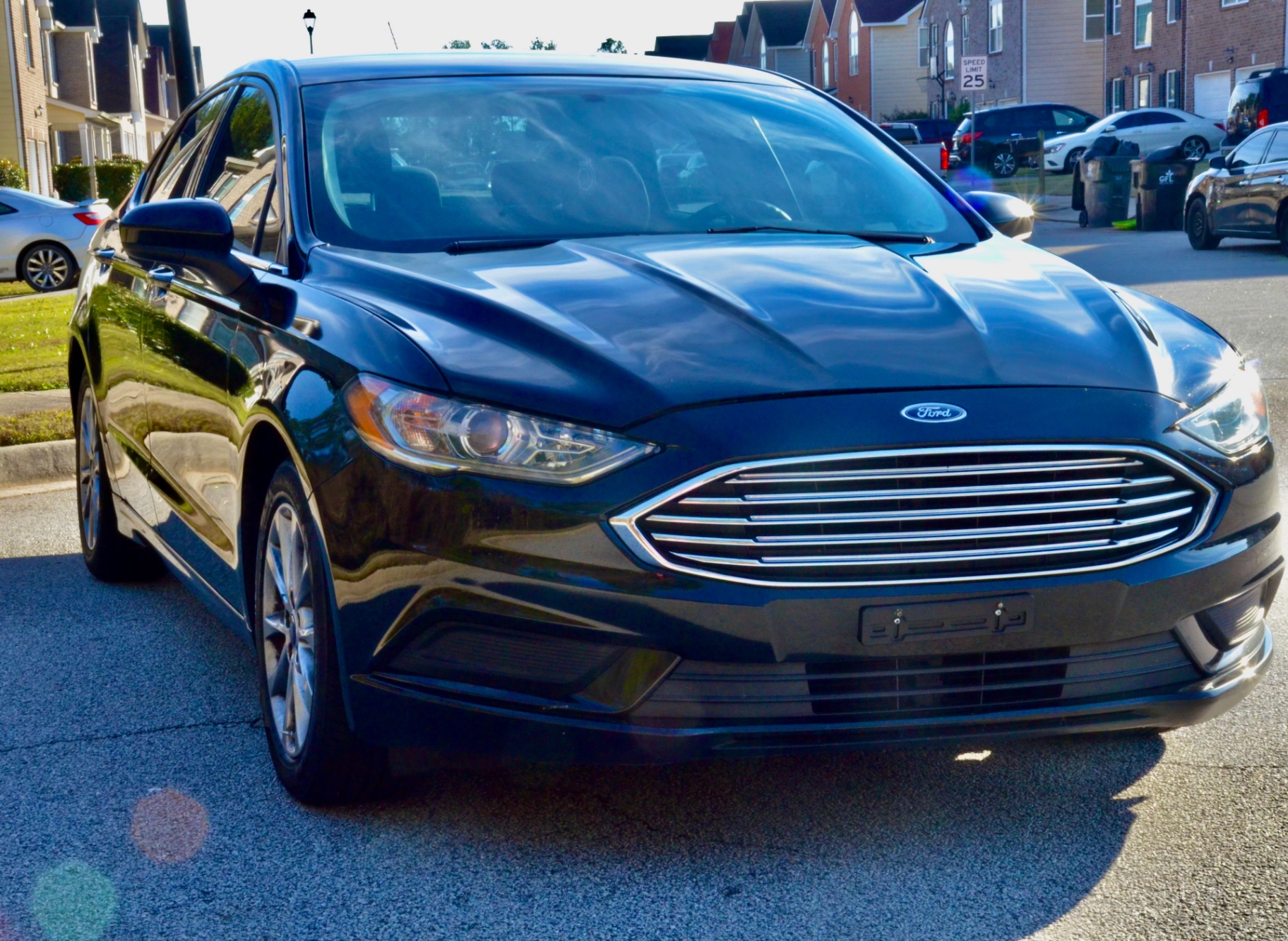 Midnight Black Ford Fusion SE available for rent in Atlanta