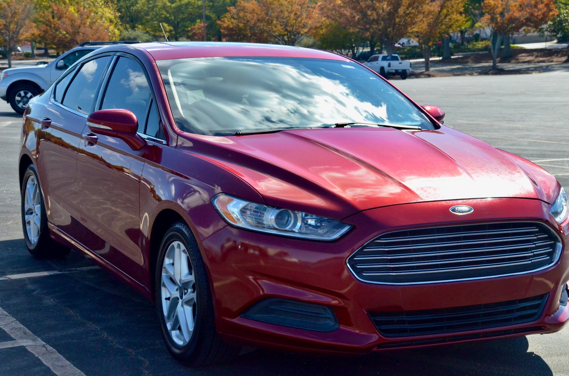 Ruby Red Ford Fusion SE available for rent in Atlanta